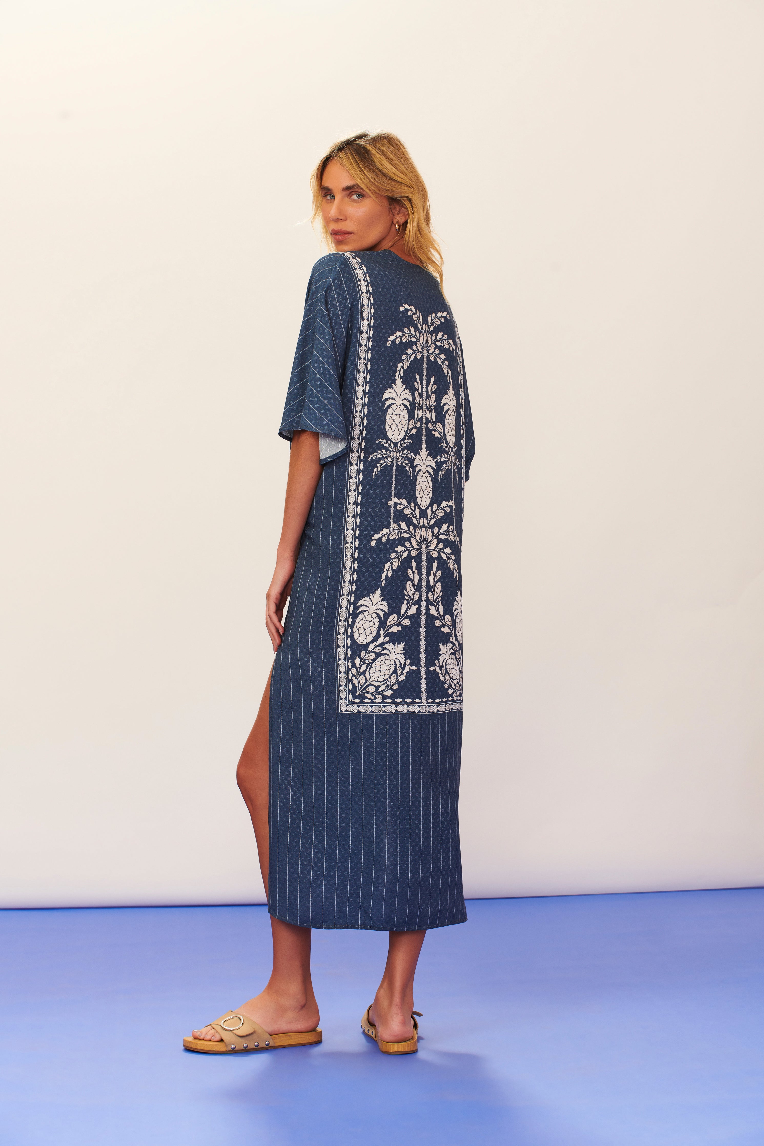 Kaftan Dress Seiva-Doce-Azul