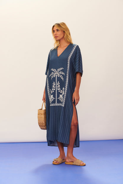 Kaftan Dress Seiva-Doce-Azul