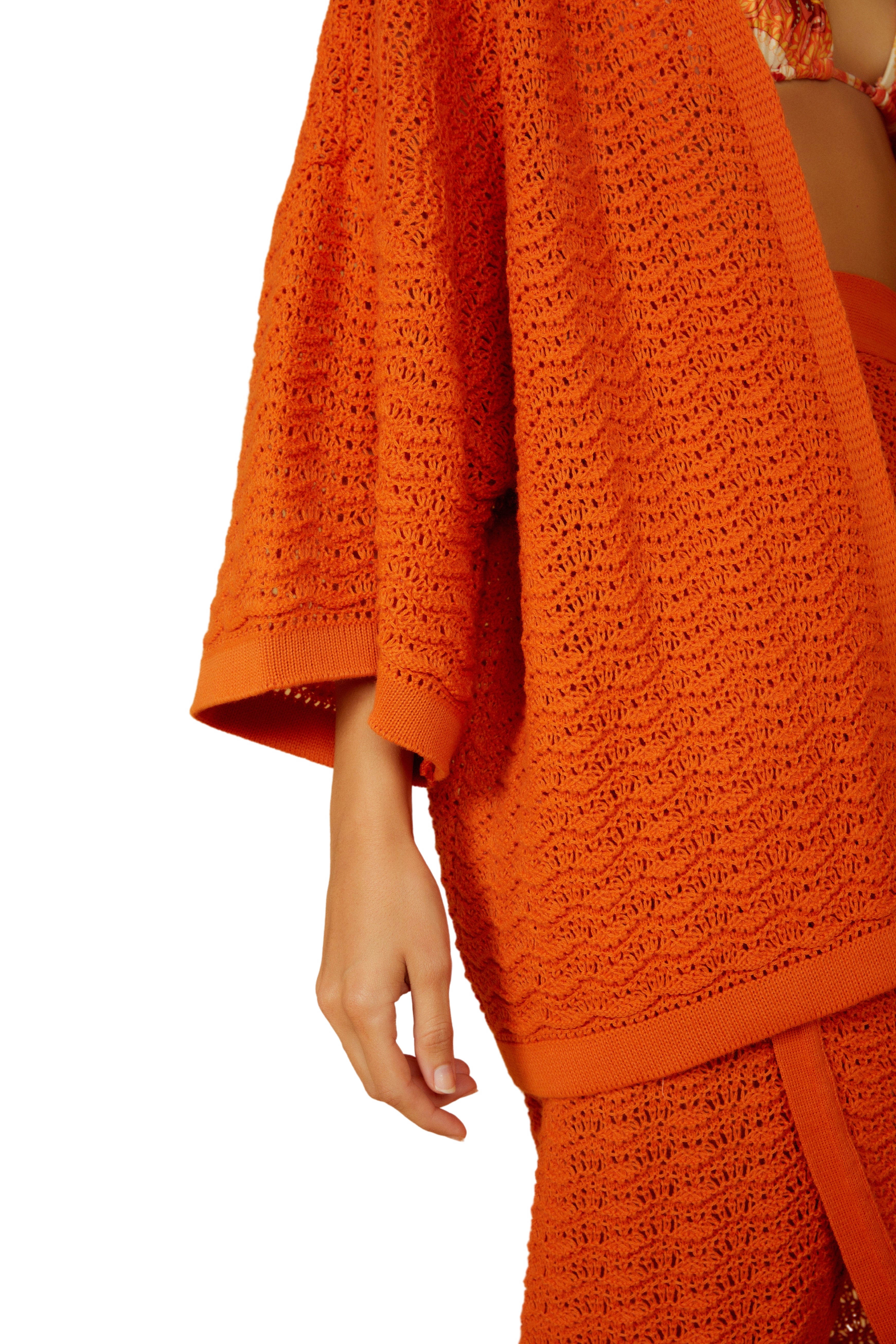 Laranja-Tricot Kimono