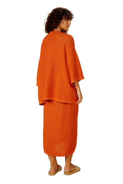 Laranja-Tricot Kimono