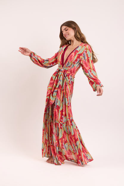 Sea-Bloom Long Dress Verona