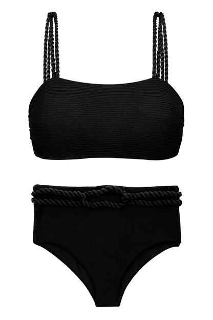 Set St-Tropez-Black Reto Hotpant-High